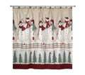 Avanti Linens - Fabric Shower Curtain, Holiday Inspired Bathroom Decor (Snowmen Gathering Collection, 72')