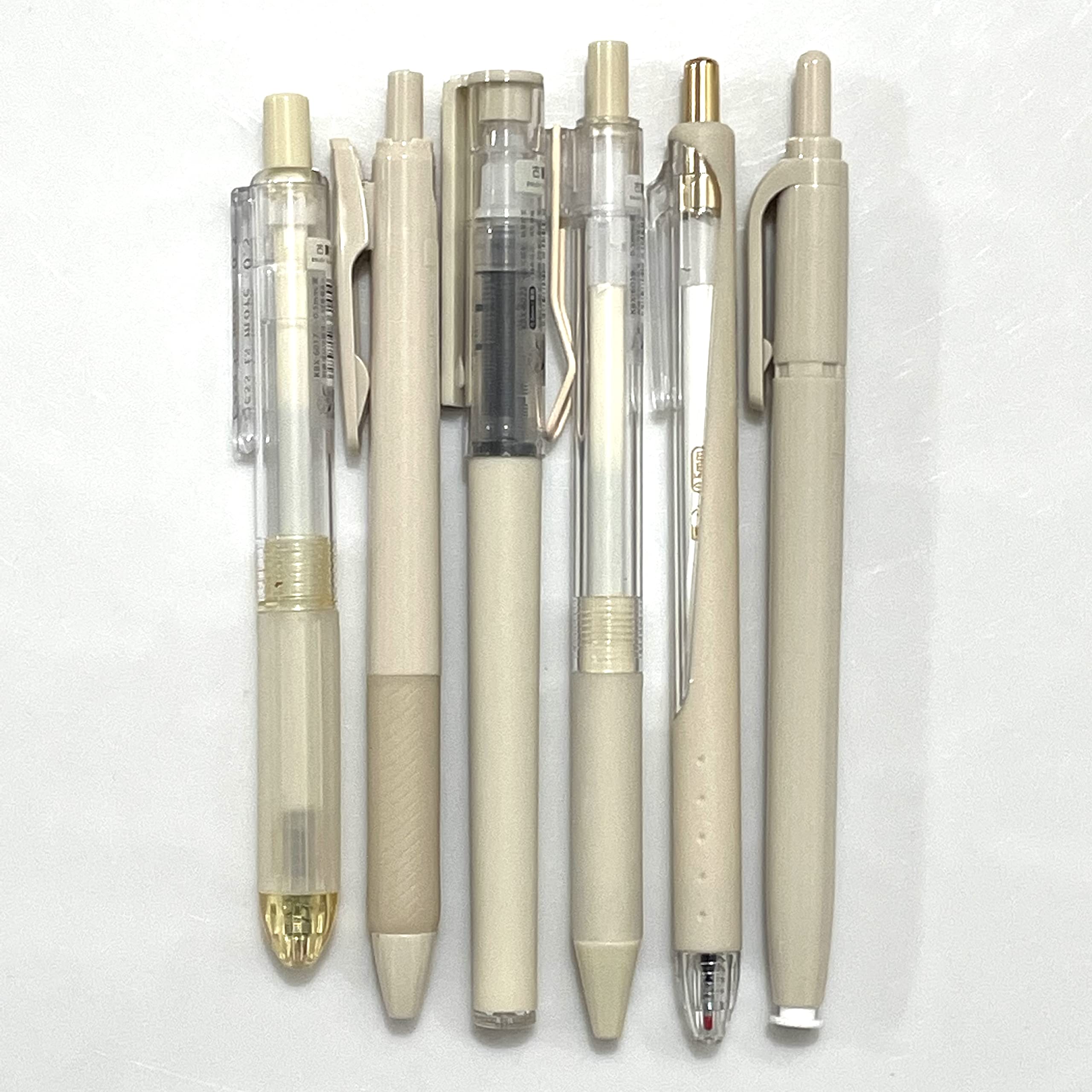 Sencoo 6 Pack Black Gel Pens Quick Dry Ink Pens Fine Point Retractable Roller Ball Pens Cute Pens Aesthetic Pens For School Offi