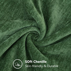 Decoruhome Couch Throw Pillow Covers 20X20 Set Of 2, Decorative Soft Chenille Solid Dyed Spring Pillow Covers For Sofa Bed Living Room, Moss Green