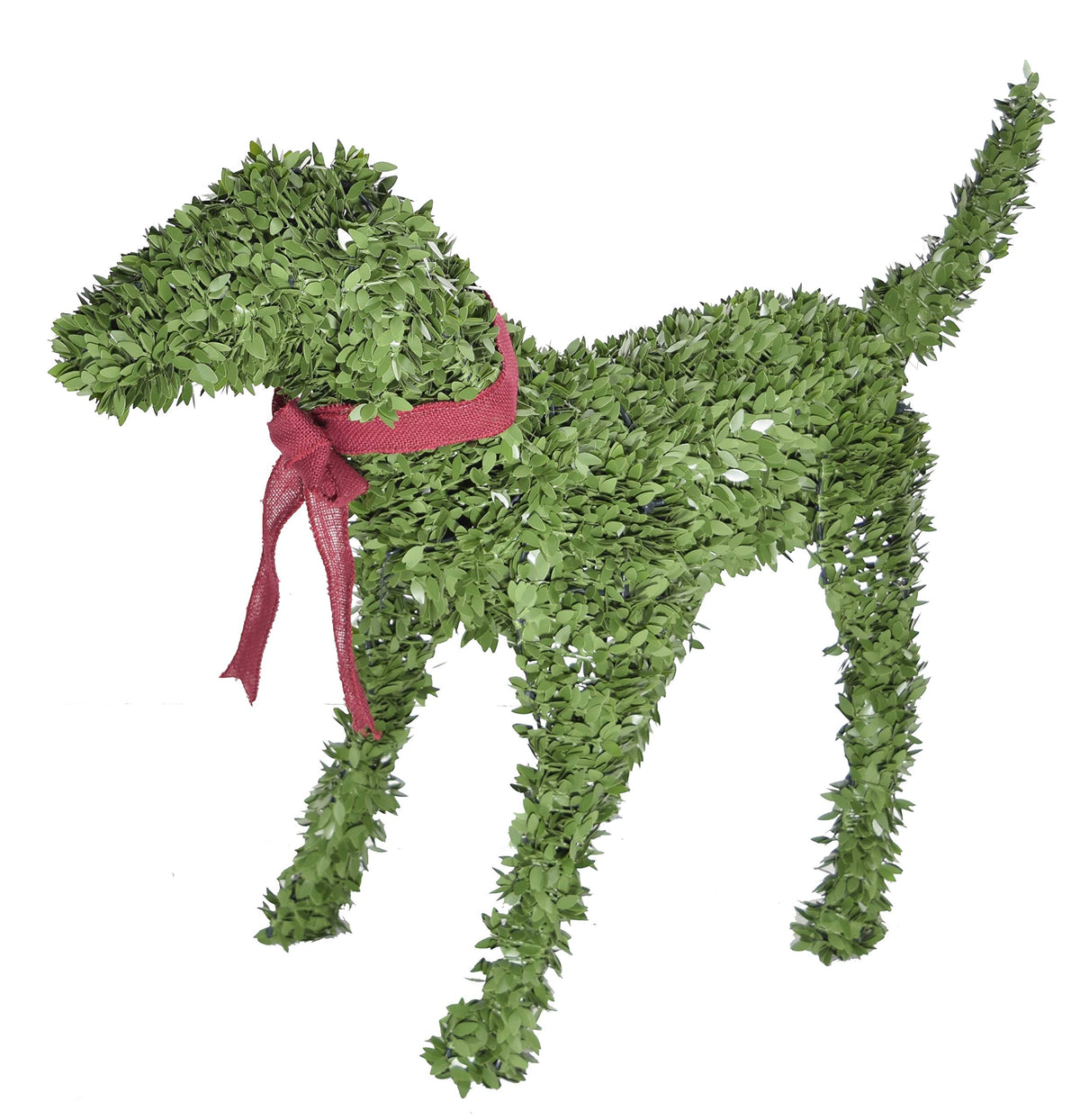 Fraser Hill Farm 28” Boxwood Puppy Dog Garden Topiary Statue, Ffspboxpup-0Grn