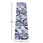 Flash Furniture Valli Collection Area Rug - High Pile Purple Olefin Rug - 2' X 7' Area Rug - Jute Backing - Hallway, Entryway, Bedroom, Living Room