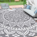 Bsmathom Outdoor Rugs For Patio Clearance, 9'X12' Waterproof Outdoor Plastic Straw Rug, Large Camping Rugs Reversible Mat For Ou