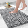 Yimobra Bathroom Rug Mat, 24'' x 17'', Luxury Chenille Shaggy Bath Rugs, Extra Soft & Thick, Absorbent Water, Non-Slip, Machine 