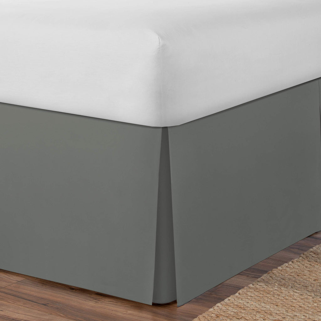 Spacemaker Extra-Long 21'' Drop Length Bed Skirt, Twin, Silver