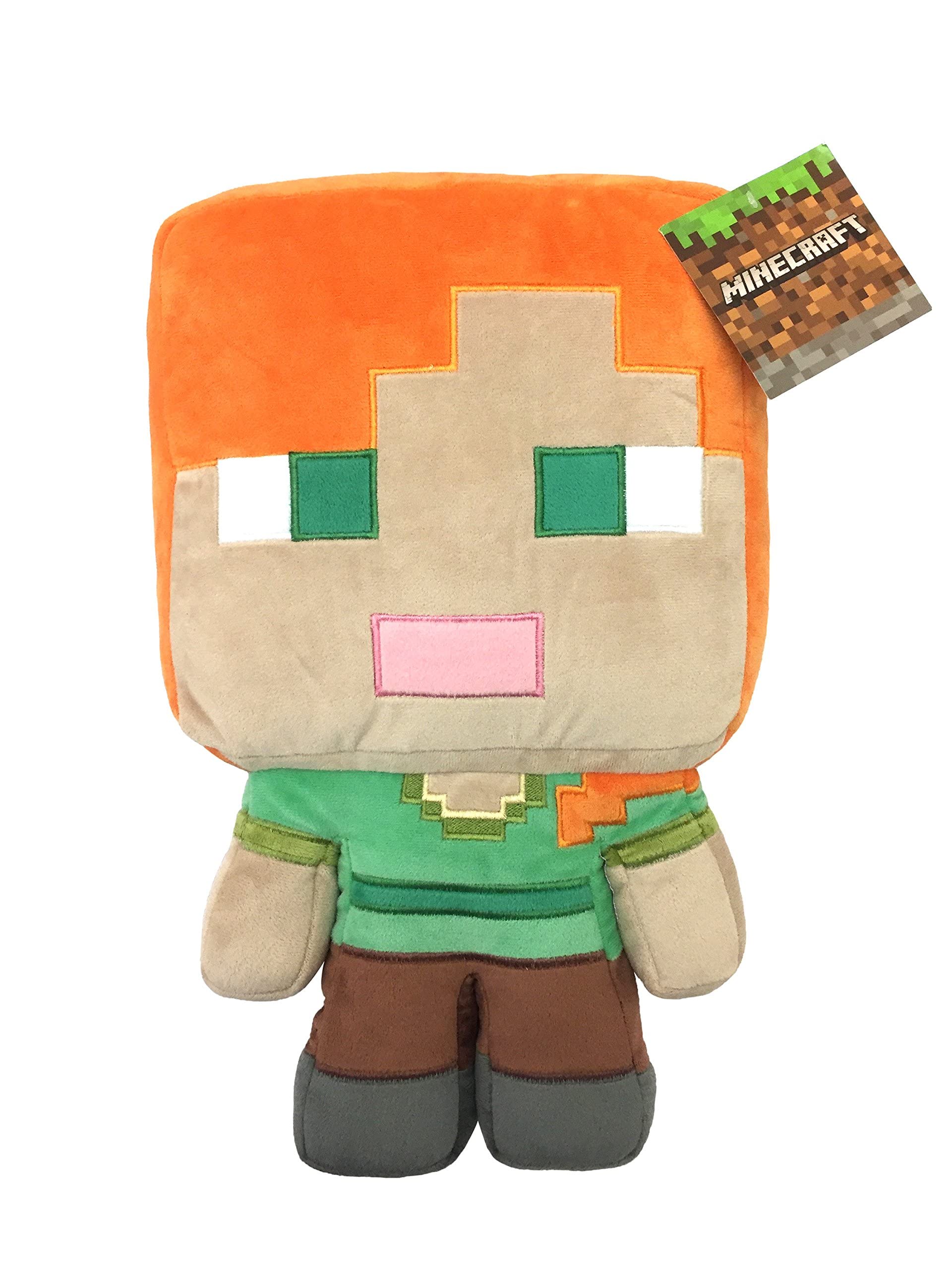 Jay Franco Mojang Minecraft Plush Stuffed Alex Pillow Buddy - Kids Super Soft Polyester Microfiber, 16 Inch (Official Product)