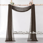 Donren Chocolate Brown Window Scarf For Outdoor Decoration - Add Luxury Beautiful Elegant Effect To Curtain Panels (1 Panel, 52