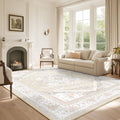 BESTSWEETIE Area Rugs 6x9 Rug for Living Room, Washable Rug 6x9, Non Slip Water Repellent Floor Carpet, Low Pile Soft Vintage Ru