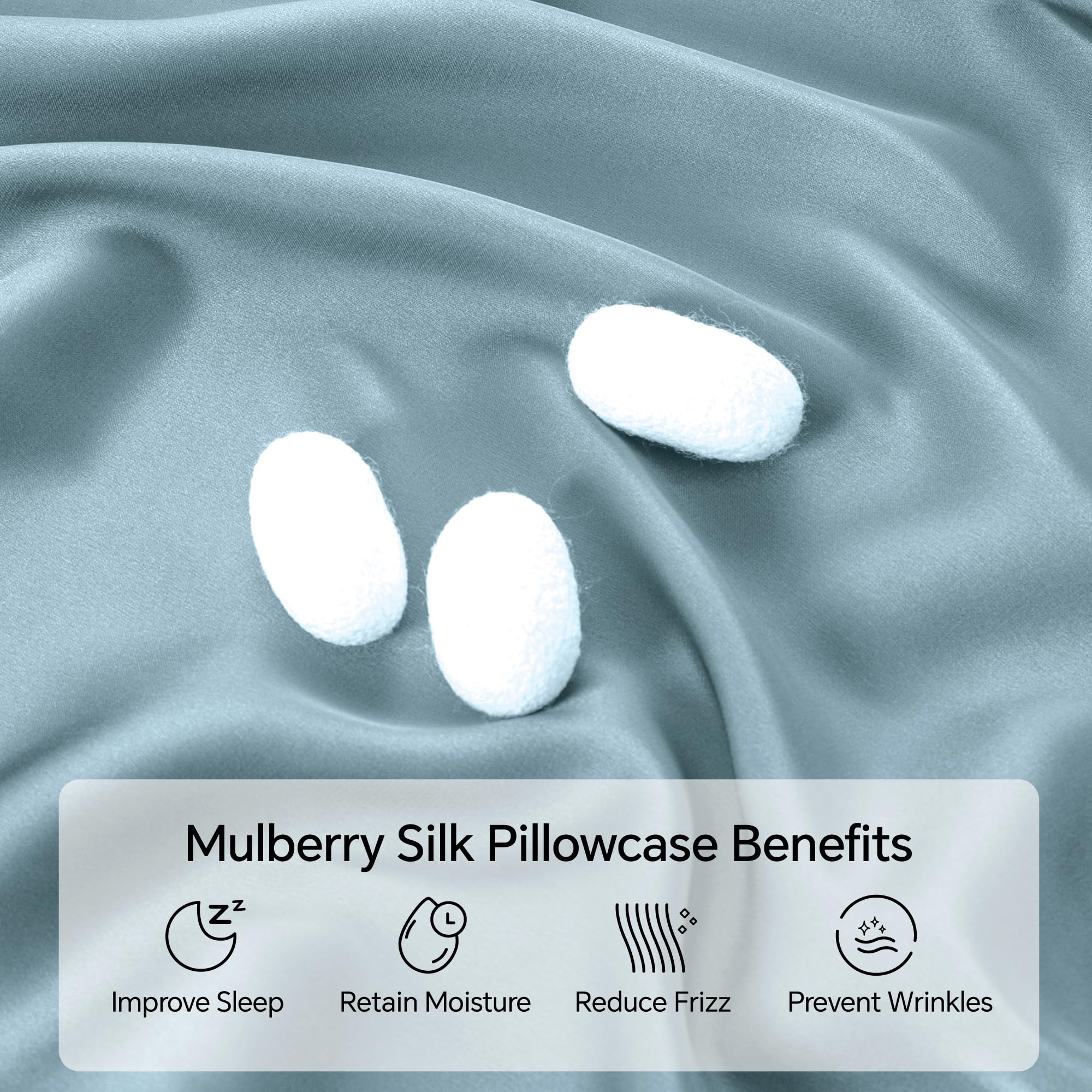 Infiixso Mulberry Silk Pillowcase For Hair And Skin, Silk Pillow Cases Standard Size With Hidden Zipper 20''X26'', Extraordinary