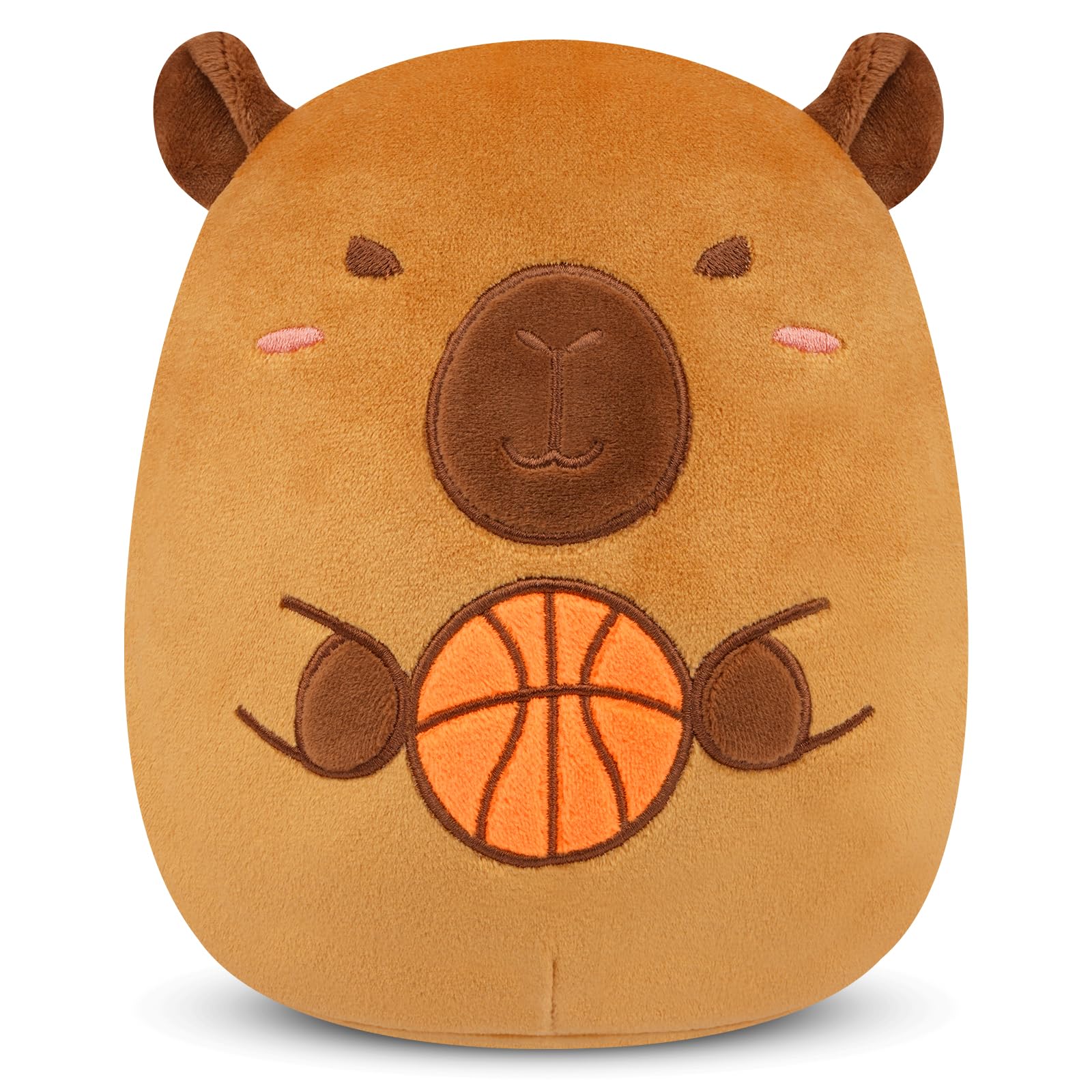 Lsydcarm Capybara Stuffed Animal, 8Inch Cute Basketball Capybara Plushies For Kids Soft Plush Pillow, Kawaii Capibaras Peluches