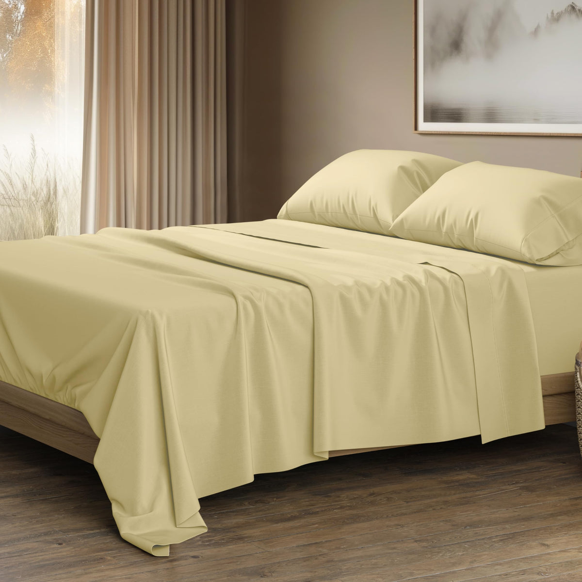 Thread Spread King Sheets Set Egyptian Cotton - 1500 Thread Count 4 Pc Egyptian Cotton Sheets King Size, Luxury Sheets King Size