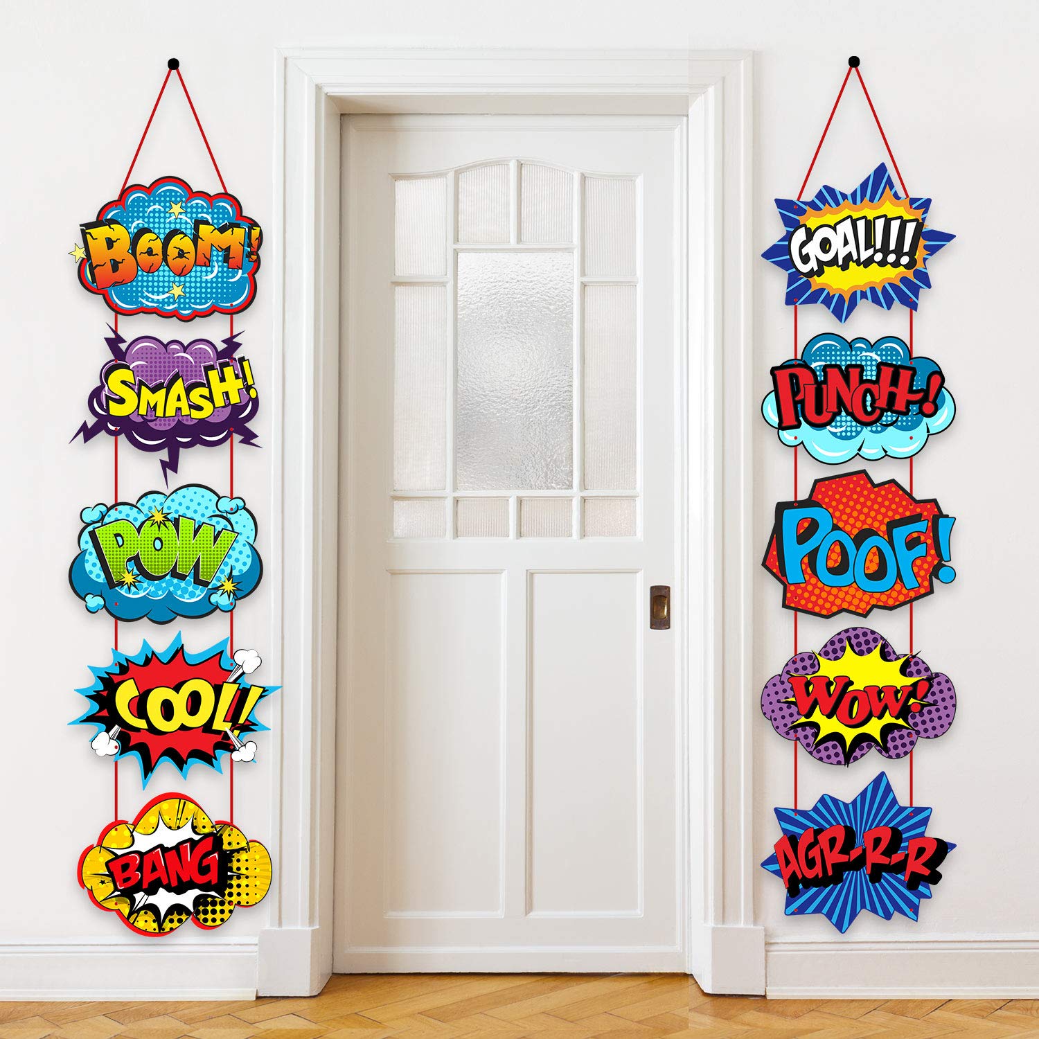Poen Large Hero Action Sign Cutouts Super Fun Theme Party Supplies Door Sign Hero Theme Birthday Party Hero Back to School Class