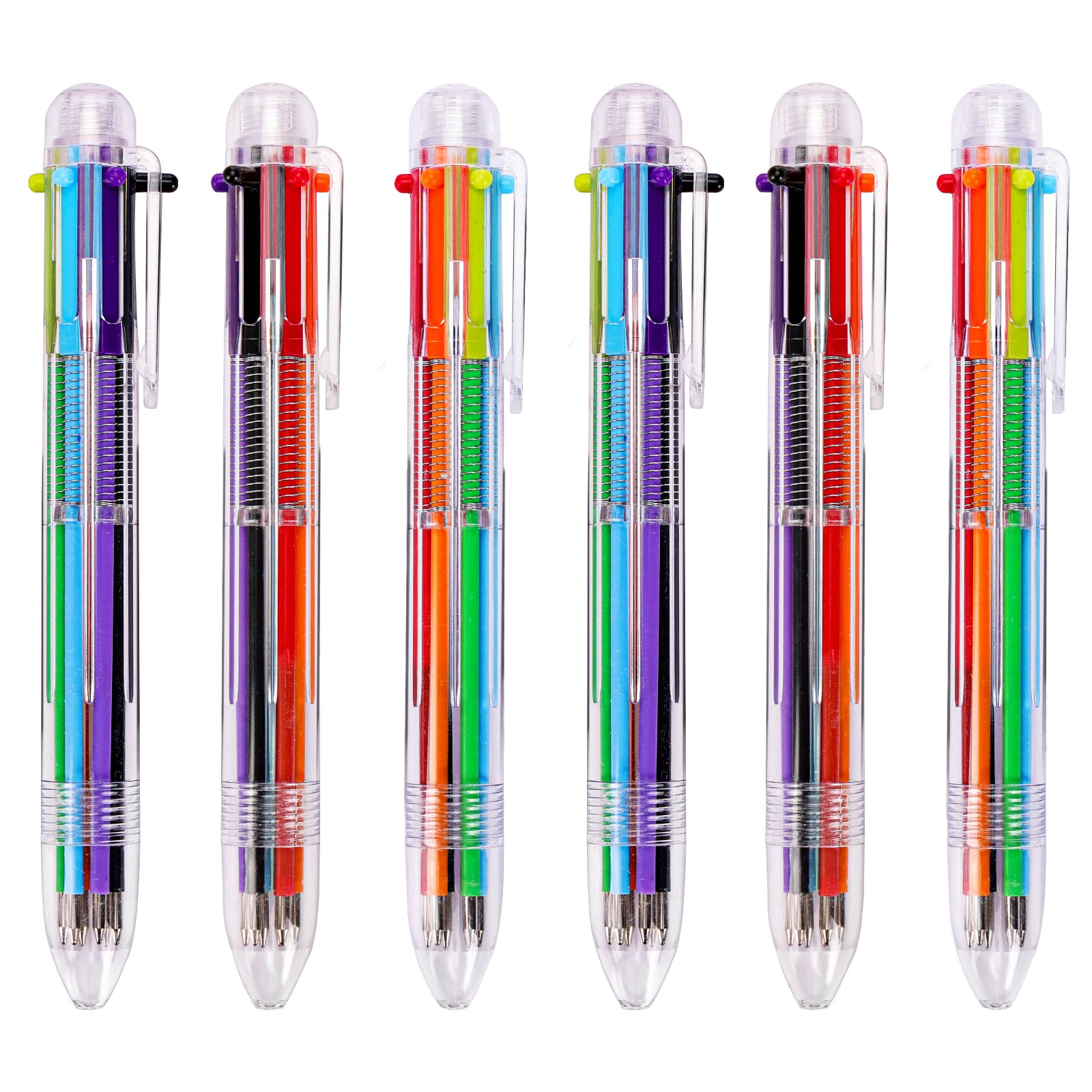 Jpsor Multicolor Pen, 28 Pack 0.5Mm 6-In-1 Multicolor Ballpoint Pens, 6 Colors Retractable Ballpoint Pens For Office School Supp
