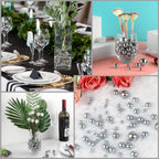 Silver Floating Pearls | 150Pcs Silver Pearls Bead For Centerpieces Vases, Silver No Hole Beads | 8/14/20 Mm Floating Beads | Si