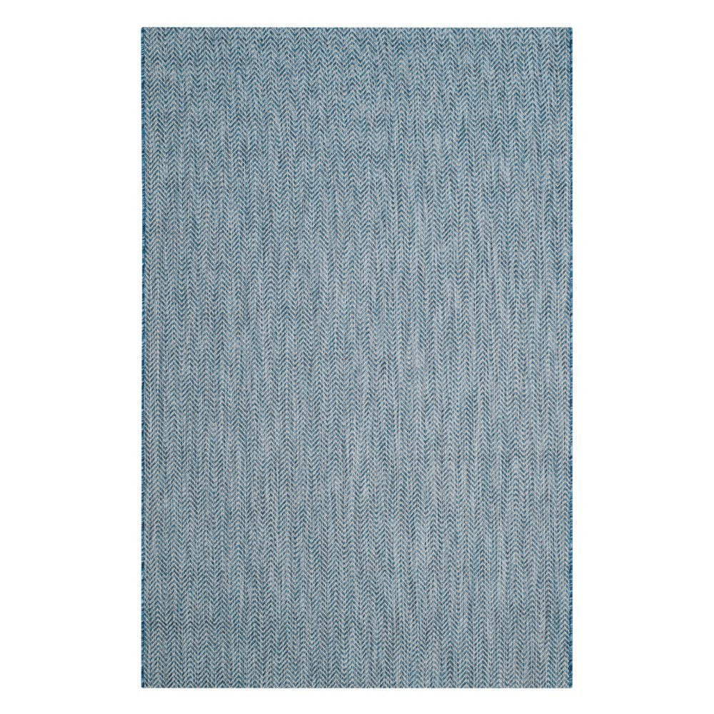 SAFAVIEH Courtyard Collection 2' x 3'7'' Navy/Grey CY8022 Indoor/ Outdoor Waterproof Easy Cleaning Patio Backyard Mudroom Accent