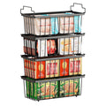 coobest 4 Pack Freezer Organizer Bins(14.6L X 7.1W X 5.2H) for 7 Cu.FT Deep Ches Freezer Sort Frozen Meats | Stackablet Deep Fre