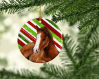Caroline'S Treasures Horse Foal Candy Cane Holiday Christmas Ceramic Ornament Christmas Tree Hanging Decorations For Home Christ
