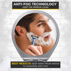 Honeybull Shower Mirror Fogless For Shaving - With Suction, Razor Holder For Shower & Swivel, Small Mirror, Shower Accessories,