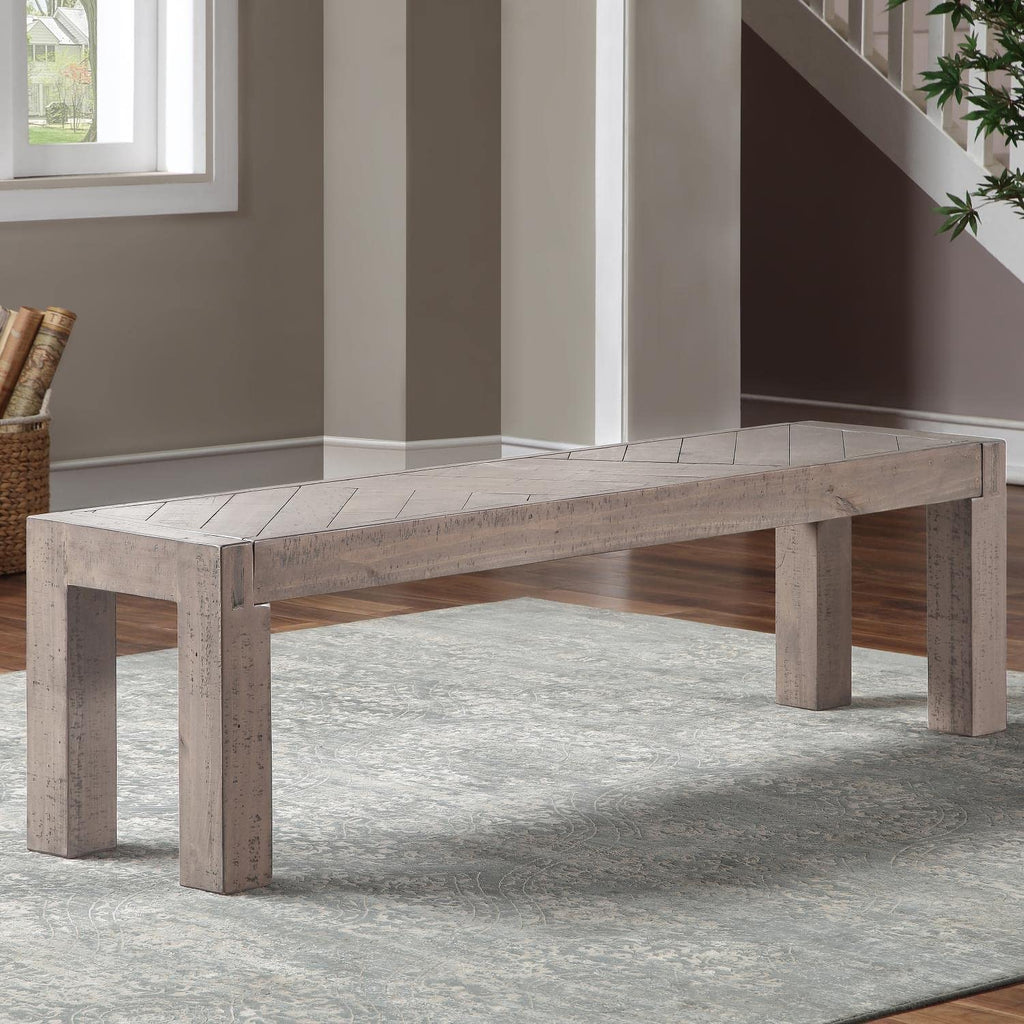 Steve Silver Auckland Bench with Weathered Grey Finish AK500BN