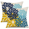 Dfxsz Outdoor Pillow Covers 20X20 Inch Set Of 2 Green Yellow Blue Flower Decorative Waterproof Spring Summer Outdoor Pillow Cove