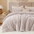 Bedelite Fleece Twin Comforter Set -Super Soft & Warm Fluffy Lotus Pink Bedding, Luxury Fuzzy Heavy Bed Set For Winter With 1 Pi