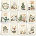 VitalCozy 12 Pcs Vintage Christmas Kitchen and Hand Towels, 14.2 x 21.3 in