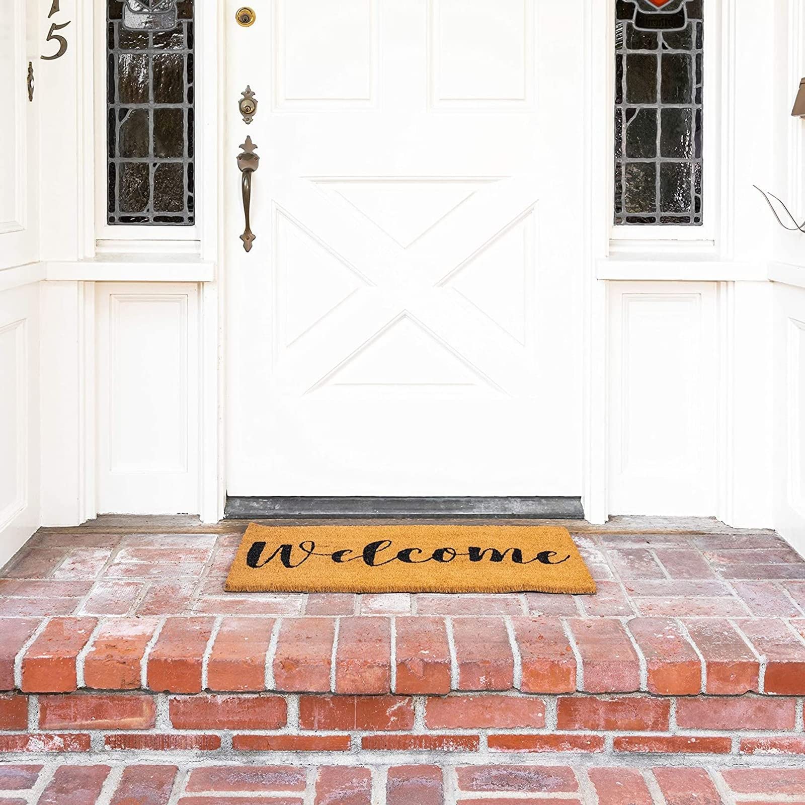 Juvale Natural Coir Doormat, Welcome Mat For Front Door (30 X 17 In)