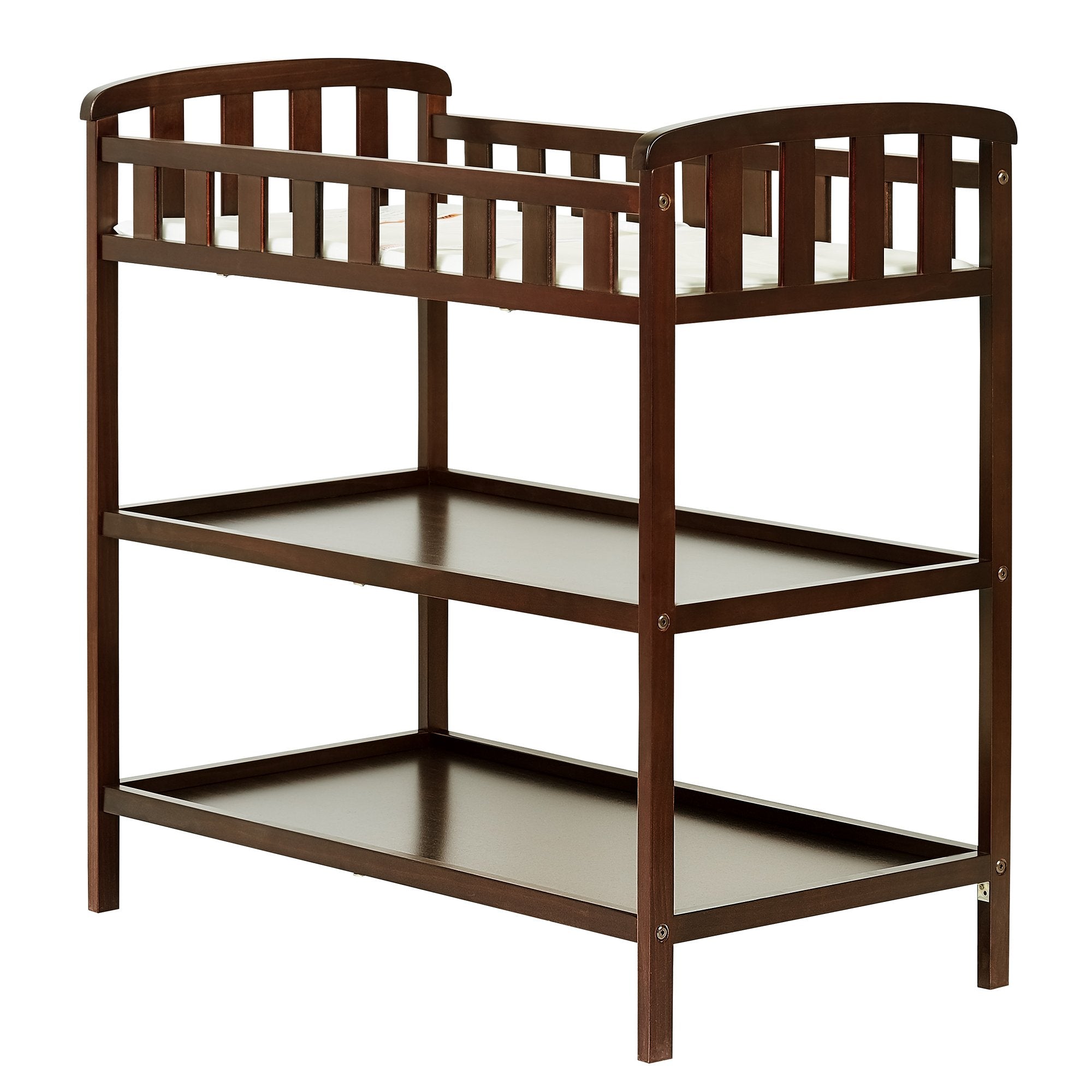 Dream On Me Emily Changing Table In Espresso, Comes With 1 Changing Pad, Features Two Shelves, Portable Changing Station, Made O