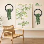 Der Rose 2 Pack Fake Plants Hanging Artificial Succulents Plants In Black Pots For Living Room Bathroom Accessories Boho Wall De