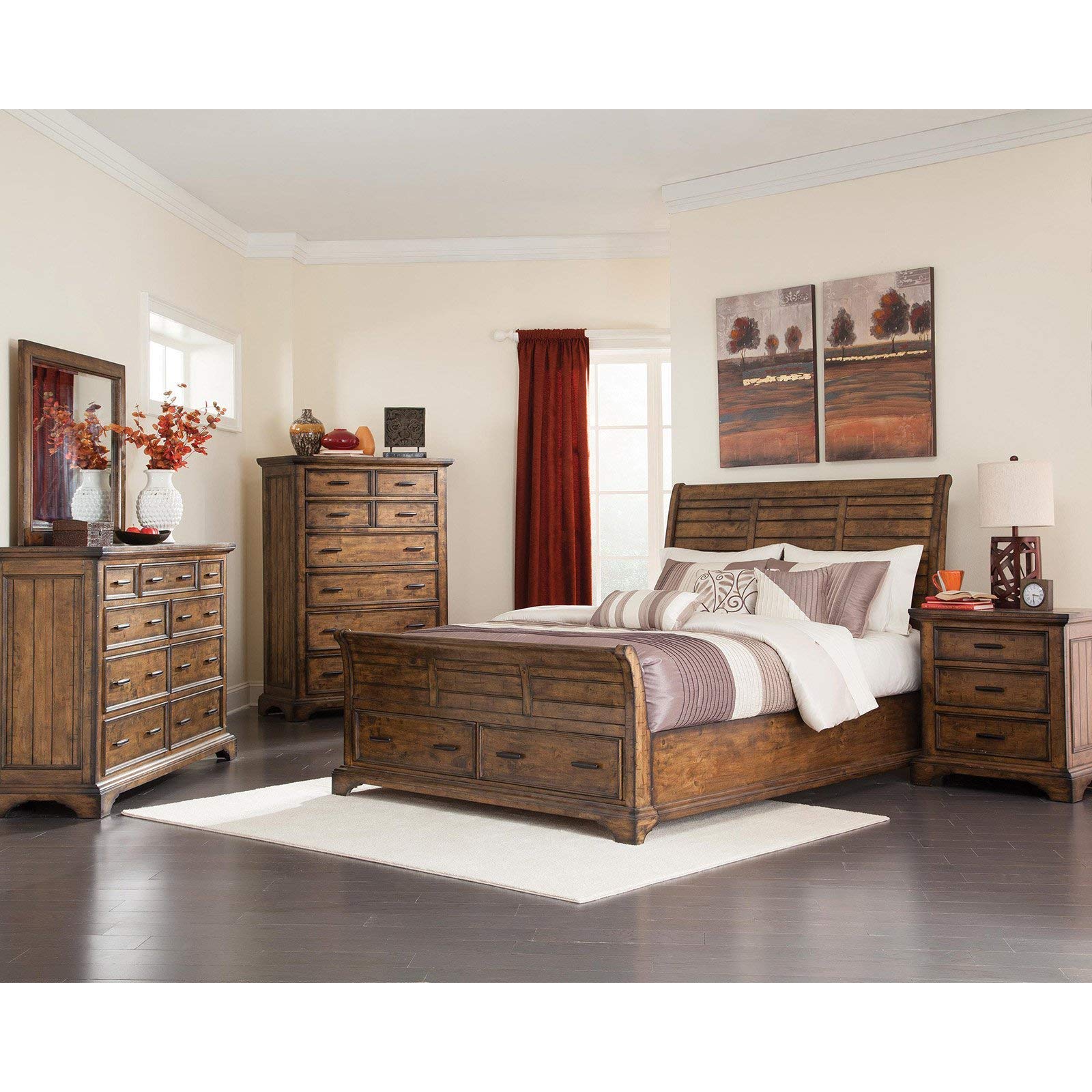 Coaster Home Furnishings Elk Grove 6-Drawer Chest Vintage Bourbon, 44? w x 19? d x 62? h (203895)