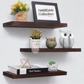 Hamdan Collection Wood Shelves For Wall Storage, Wall Mounted Wooden Display Shelf For Bathroom Bedroom Living Room Hall Way Din
