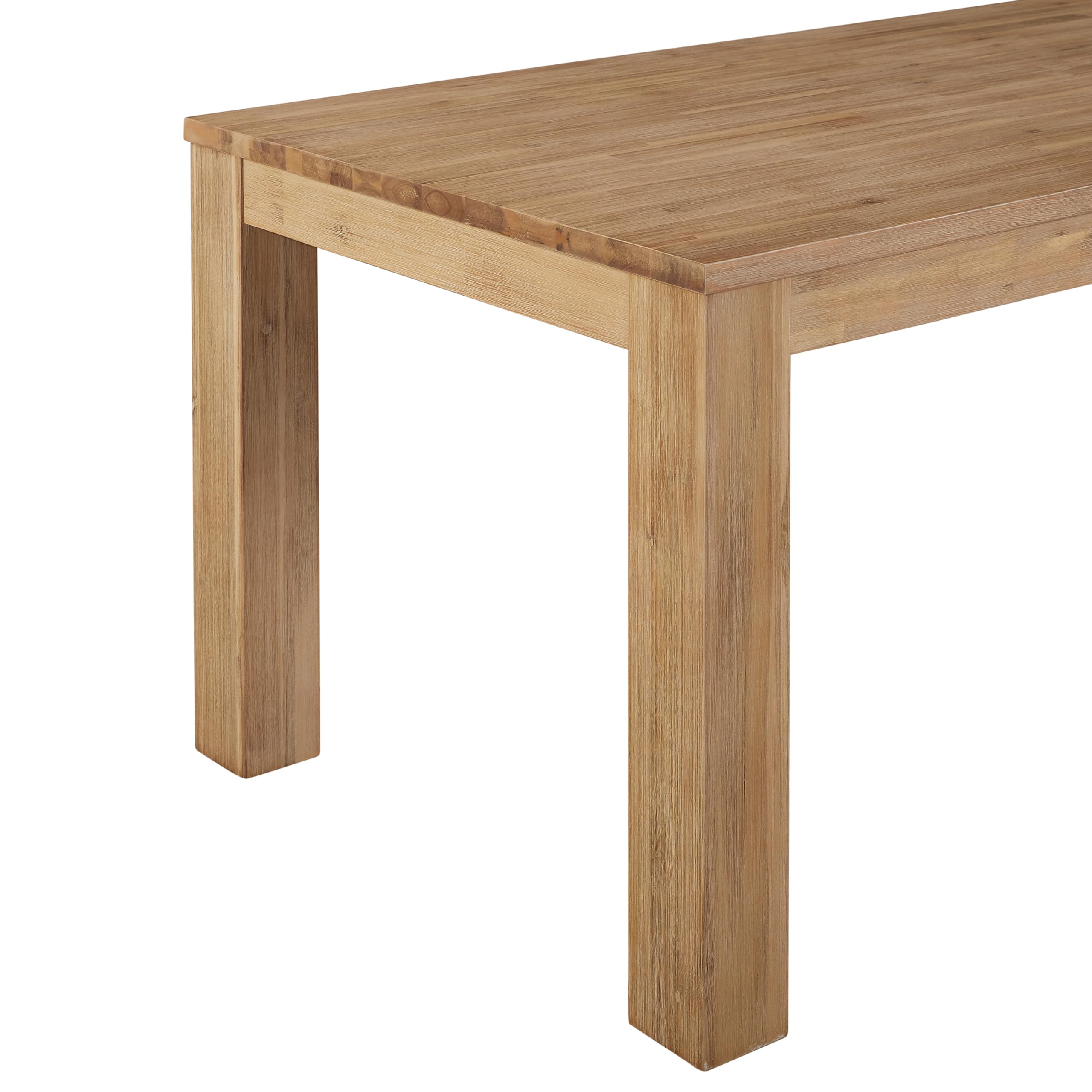 New Pacific Direct Bedford 75&quot; Rect. Dining Table Square Legs,Solid Acacia Wood,Distressed Natural