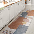 JONATHAN Y WSH306A-28 Slinger Modern Contemporary Collage Machine-Washable Cream/Multi 2 ft. x 8 ft. Runner Rug, Coastal, Contem