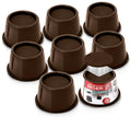 Utopia Bedding Bed Risers 2 Inch - 8 Pack - Round Furniture Risers With Top Anti-Slip Foam With Metal Plate & Bottom Rubber Pads