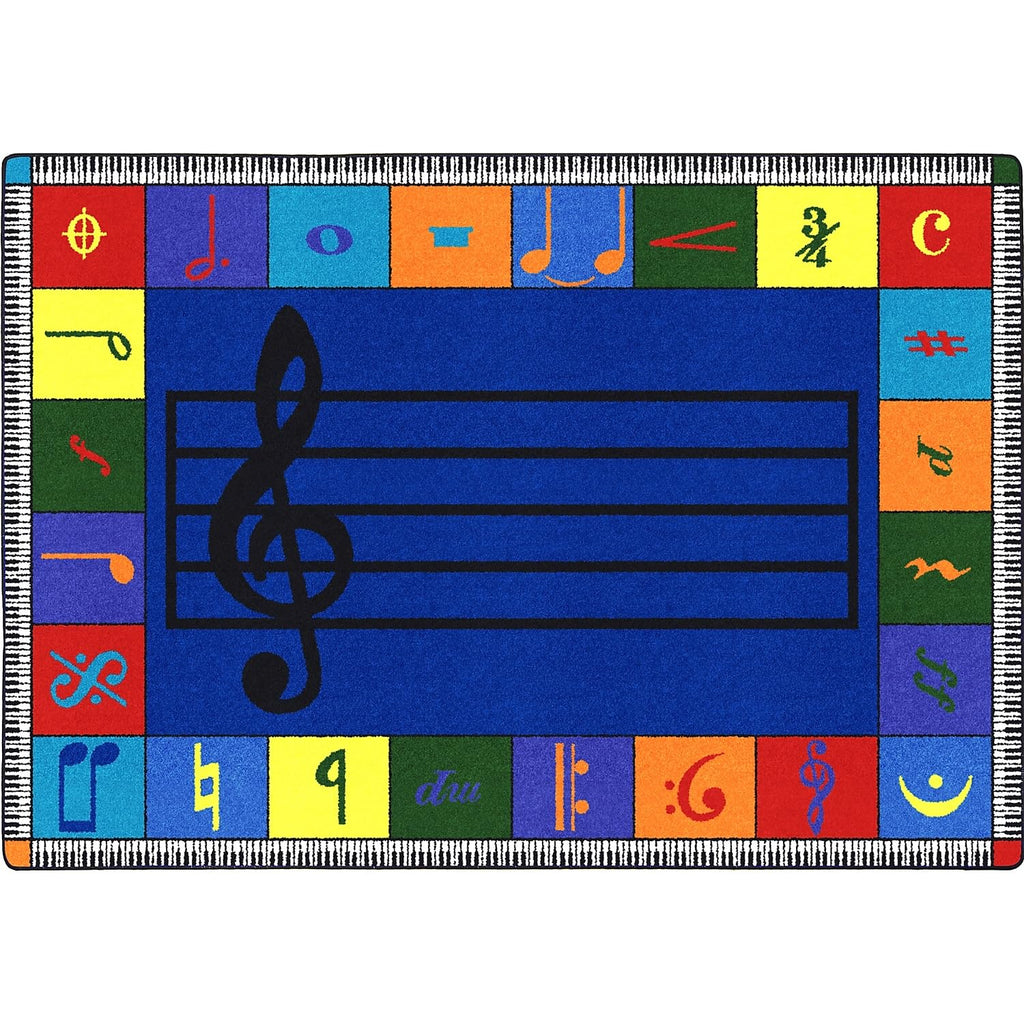 Joy Carpets Note Worthy Elementary Rug, Multi, 5 '4 '' x 7 '8 ''