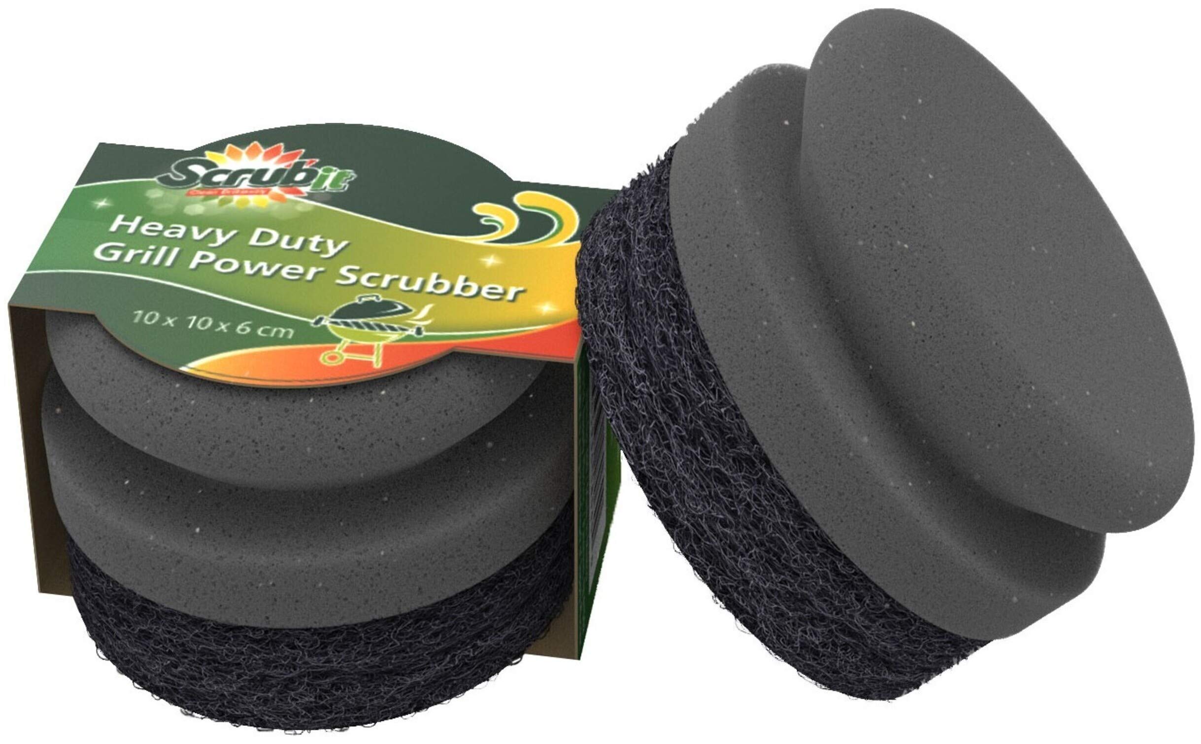 Scrubit Grill Cleaning Brush - Bristle Free Bbq Cleaner With Heavy Duty Scrubber Pad, Safe Cast Iron And Griddle Scraper Pads, I