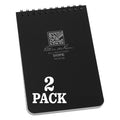 Rite In The Rain Weatherproof Top Spiral Dope Logbook, 4' X 6', Black Cover, Dope Pattern Front, Universal Pattern Back, 2 Pac