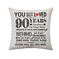 Cheers To 90Th Gifts For Women Birthday Decor Throw Pillow Cover Gift For 90 Years Old Men Pillowcase Birthday Keepsake Happy Bi