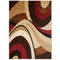 Home Dynamix Tribeca Slade Modern Area Rug, Abstract Brown/Red 52x72
