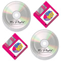90s Party Supplies - Floppy Disk Napkins and CD Paper Plates (Serves 16) - I Love The 1990s Throwback Decades Celebration Tabl