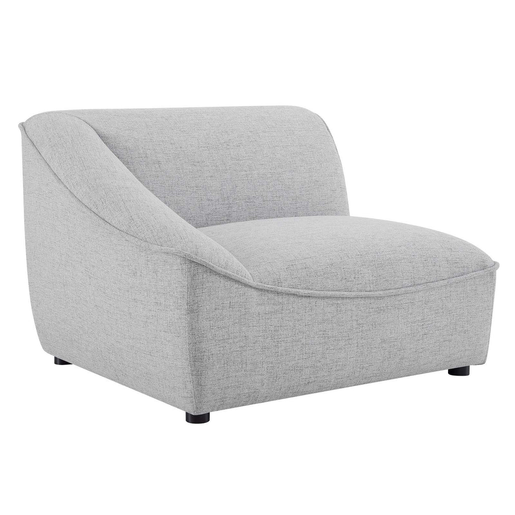 Modway Comprise Fabric Upholstered Sectional, Loveseat, Light Gray
