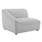 Modway Comprise Fabric Upholstered Sectional, Loveseat, Light Gray