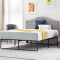 Linenspa Metal Platform Bed Frame - Under Bed Storage Space - No Box Spring Needed - 14 High - Modern Contemporary - Sturdy Stee