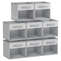 DIMJ Collapsible Storage Cubes, 8 Packs Cube Storage Bins with Window, Fabric Storage Baskets for Shelves, Closet Storage Boxes 