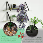 Loywree Small Fake Hanging Purpleeyebrow Leaf Plant, 37.7In Artificial Potted Plant Faux Ivy Vine Plant Hanging Plant Pothos For