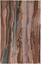 HomeRoots 512744 8 x 10 ft. Blue & Red Wool Abstract Hand Tufted Handmade Rectangle Area Rug