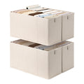 StorageWorks Narrow Closet Baskets, 6Lx14Wx8H, 4Pack, Khaki Stripe
