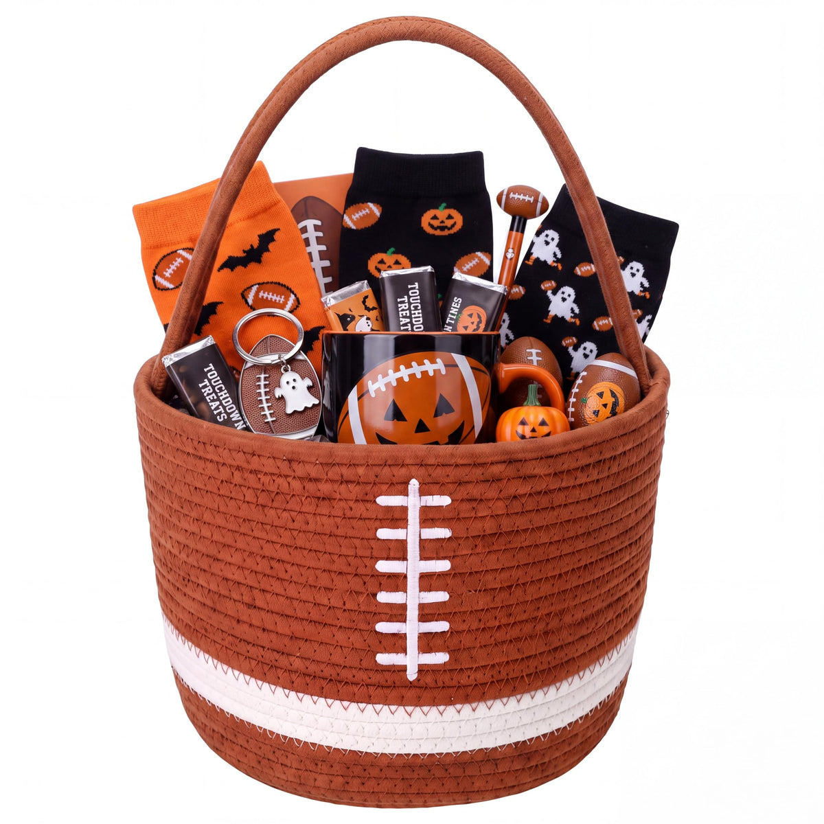 Halloween Trick or Treat Basket, Boo Gifts Basket, Football