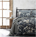 Eikei Japanese Oriental Style Cherry Red Blossom Floral Branches Print Duvet Quilt Cover 300Tc Cotton Bedding 3 Piece Set (King,