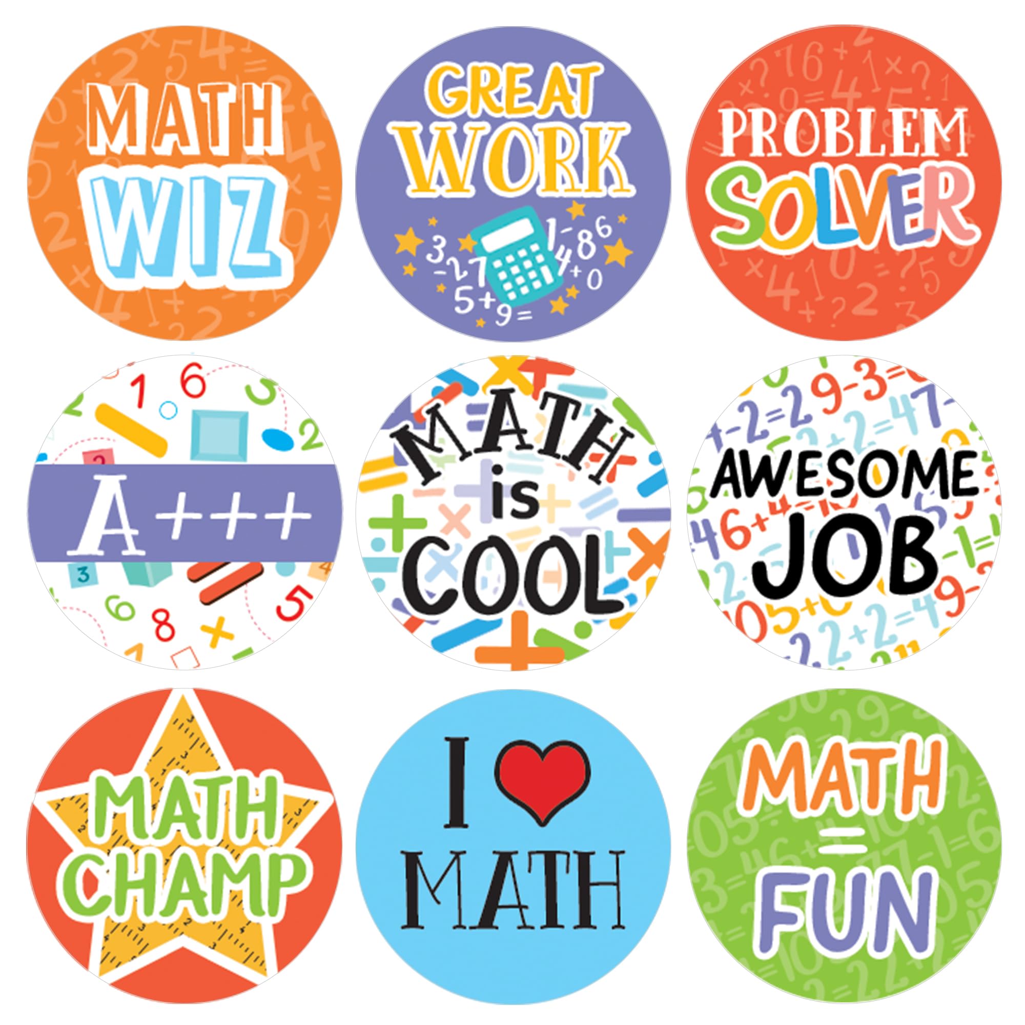 Math Reward Stickers For Kids - 1,080 Ct