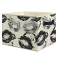 EVIHCG Retro Lip Print Storage Bins Box with Handles, Black and White Trendy Kiss Lipstick Print Collapsible Laundry Basket Hamp